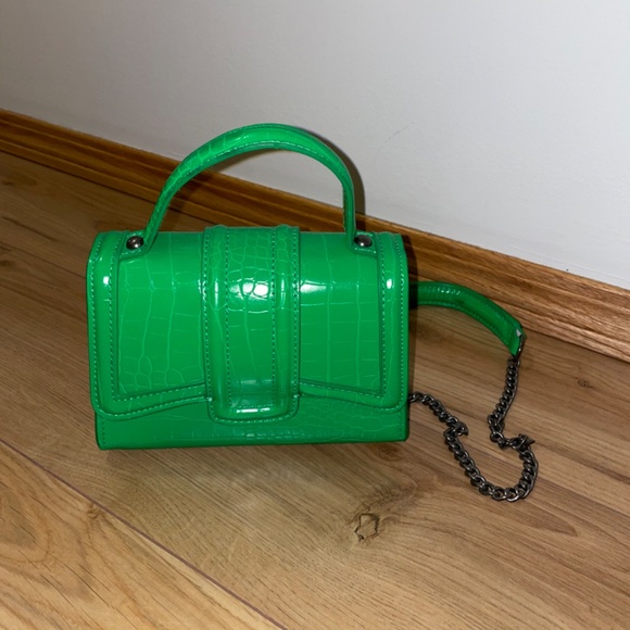 Zara bright green mini City Bag - Picture 5 of 9
